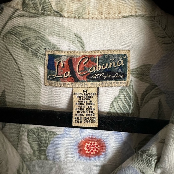 La Cabana Hawaiian Shirt w/ Wooden Buttons - Picture 3 of 4